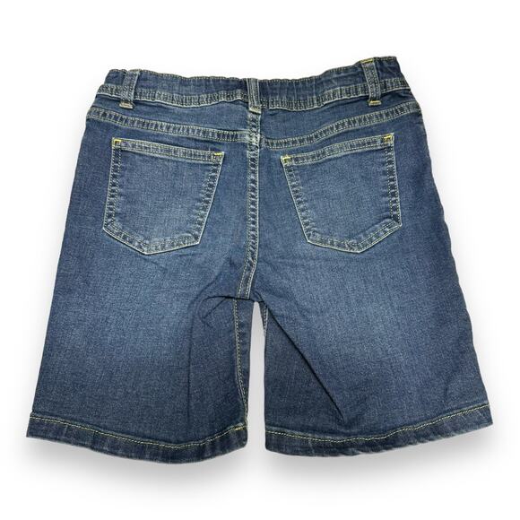 Wonder Nation Girls Shorts Sz 10 Denim Longer Length Dark Blue Jean Adjustable - Picture 4 of 7